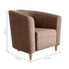 Poltrona Decorativa Para Descanço Minas Boucle Marrom