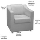 Poltrona Decorativa Para Escritório De Madeira Maya Veludo Bo