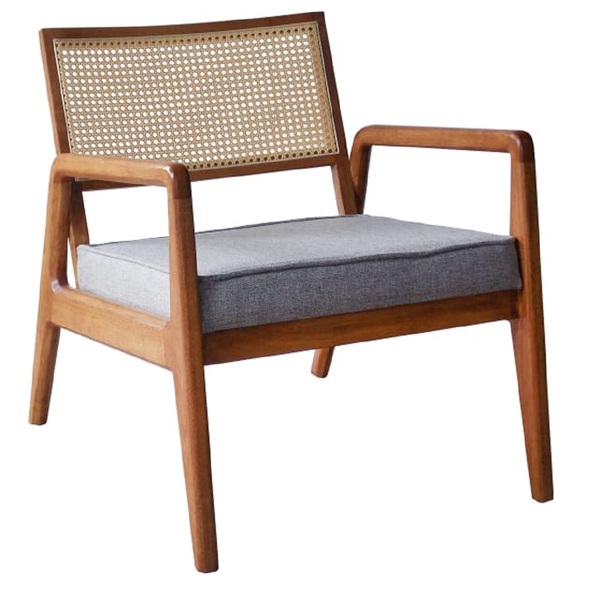 Poltrona Decorativa Para Quarto Sevilha Castanho Palha E Teci