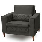 Poltrona Decorativa Para Sala 1 Lugar Lara Veludo Cinza Isofa