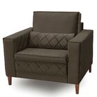 Poltrona Decorativa Para Sala 1 Lugar Lara Veludo Marrom Isofa