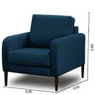 Poltrona Decorativa Para Sala 1 Lugar Livia Veludo Azul Isofa