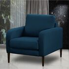 Poltrona Decorativa Para Sala 1 Lugar Livia Veludo Azul Isofa