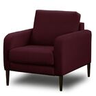 Poltrona Decorativa Para Sala 1 Lugar Livia Veludo Isofa Vinho