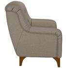 Poltrona Decorativa Para Sala 1 Lugar Pés Madeira Lima M22 Pu