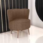 Poltrona Decorativa Para Sala Amapá Boucle Marrom