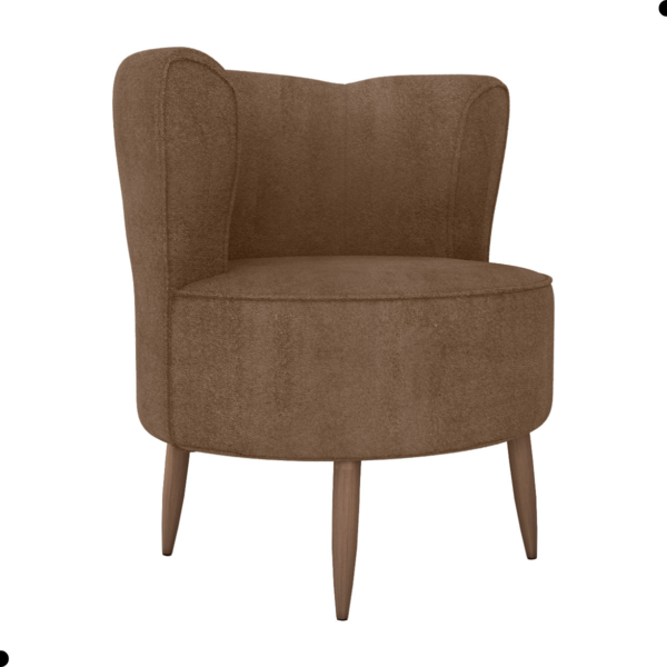 Poltrona Decorativa Para Sala Amapá Boucle Marrom