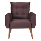 Poltrona Decorativa Para Sala Arcos Veludo Rosê