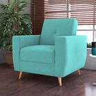 Poltrona Decorativa Para Sala Aruba Veludo Verde Menta