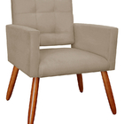 Poltrona Decorativa Para Sala Camila Suede - Estopar - Marrom