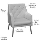 Poltrona Decorativa Para Sala Capitonê Antonella Veludo Azul