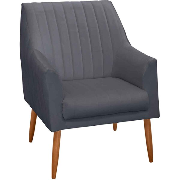 Poltrona Decorativa Para Sala Com Pés Palito Brigite Veludo G
