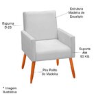 Poltrona Decorativa Para Sala Com Pés Palito Eloá Veludo Roxo