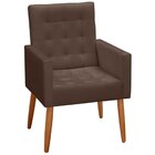 Poltrona Decorativa Para Sala Com Pés Palito Esperanza  Velud