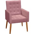 Poltrona Decorativa Para Sala Com Pés Palito Esperanza  Velud
