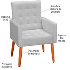Poltrona Decorativa Para Sala Com Pés Palito Esperanza  Velud