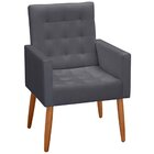 Poltrona Decorativa Para Sala Com Pés Palito Esperanza  Velud