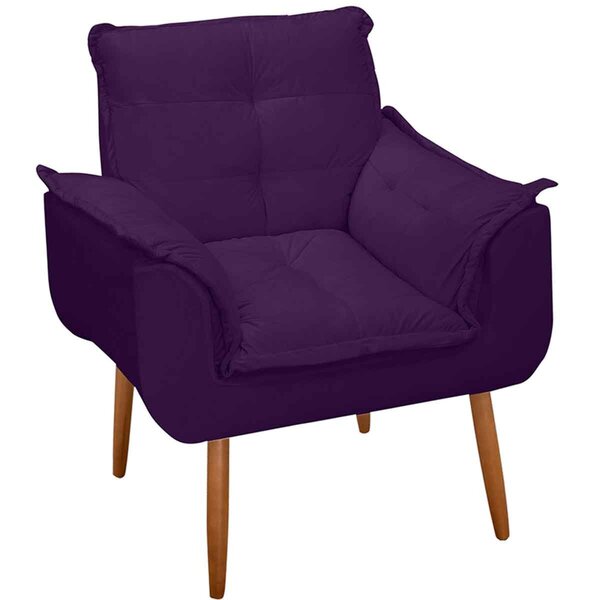 Poltrona Decorativa Para Sala Com Pés Palito Heloíse Veludo R