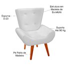 Poltrona Decorativa Para Sala Com Pés Palito Melina Veludo Ve