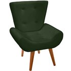 Poltrona Decorativa Para Sala Com Pés Palito Melina Veludo Ve