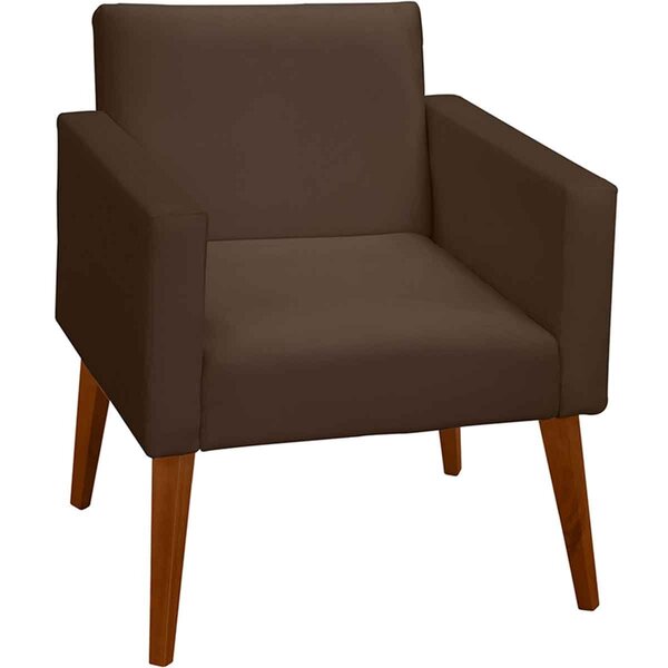 Poltrona Decorativa Para Sala Com Pés Palito Valentina Veludo