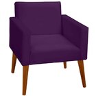 Poltrona Decorativa Para Sala Com Pés Palito Valentina Veludo