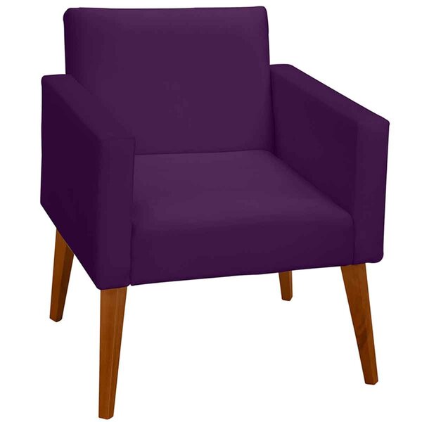 Poltrona Decorativa Para Sala Com Pés Palito Valentina Veludo