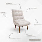 Poltrona Decorativa Para Sala Consultório Clínica Recepção Sa