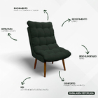 Poltrona Decorativa Para Sala Consultório Clínica Recepção Sa