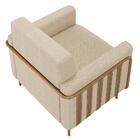 Poltrona Decorativa Para Sala De Estar 79cm Pés Aço Delarma M