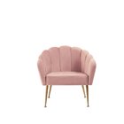 Poltrona Decorativa Para Sala De Estar  Petala Slim Rosa