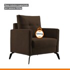 Poltrona Decorativa Para Sala De Estar Agatha Marrom