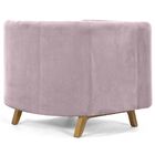 Poltrona Decorativa Para Sala De Estar Base De Madeira Ferrar