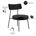 Poltrona Decorativa Para Sala De Estar Base Fixa Londres L02