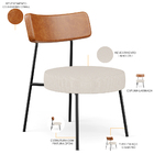 Poltrona Decorativa Para Sala De Estar Base Fixa Londres L02