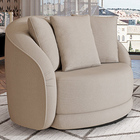 Poltrona Decorativa Para Sala De Estar Base Giratória Witta M