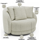 Poltrona Decorativa Para Sala De Estar Base Giratória Witta M