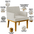 Poltrona Decorativa Para Sala De Estar Base Mel Beatriz W01 B