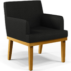 Poltrona Decorativa Para Sala De Estar Base Mel Beatriz W01 C