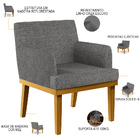 Poltrona Decorativa Para Sala De Estar Base Mel Beatriz W01 L