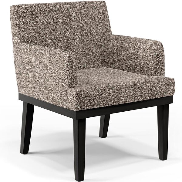 Poltrona Decorativa Para Sala De Estar Base Preto Beatriz W01