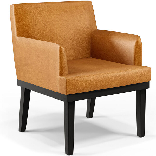 Poltrona Decorativa Para Sala De Estar Base Preto Beatriz W01