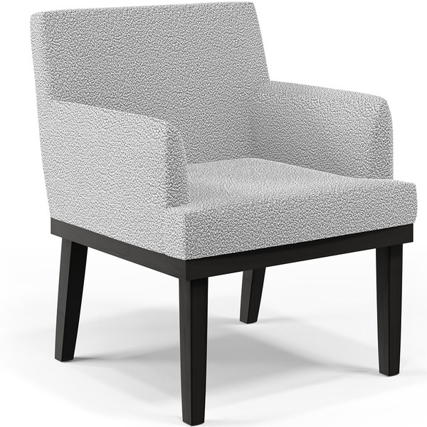 Poltrona Decorativa Para Sala De Estar Base Preto Beatriz W01