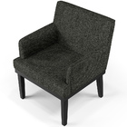 Poltrona Decorativa Para Sala De Estar Base Preto Beatriz W01