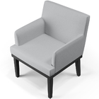 Poltrona Decorativa Para Sala De Estar Base Preto Beatriz W01