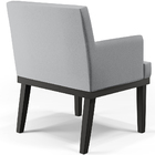 Poltrona Decorativa Para Sala De Estar Base Preto Beatriz W01