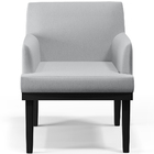 Poltrona Decorativa Para Sala De Estar Base Preto Beatriz W01