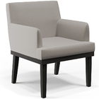 Poltrona Decorativa Para Sala De Estar Base Preto Beatriz W01