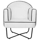 Poltrona Decorativa Para Sala De Estar Base X Eva Branco/preto