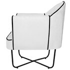 Poltrona Decorativa Para Sala De Estar Base X Eva Branco/preto